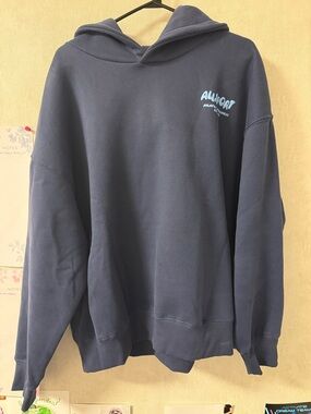 ALLFENIX Navy Hoodie with Light Blue Logo